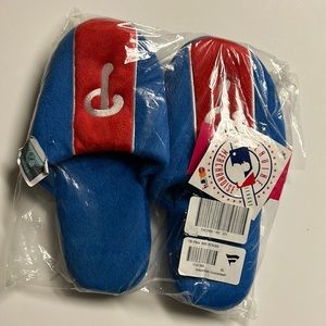 Philadelphia Phillies Youth XL Team Slippers – Blue & Red Plush House Shoes New